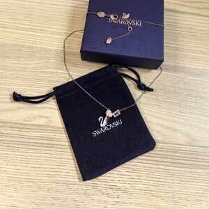 Swarovski Rose Gold Necklace with Crystal Pendant